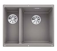 Blanco Subline 340/160-u évier 523560 55,5x46cm, PuraDur alumétallique, droite, pour sous plan