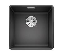 BLANCO SUBLINE 400-F - Évier de Cuisine Affleurant en Granit pour Meubles Bas de 50 cm de Large - SILGRANIT - Gris - 523475