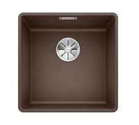 BLANCO SUBLINE 400-F - Évier de Cuisine Affleurant en Granit pour Meubles Bas de 50 cm de Large - SILGRANIT - Marron - 523499