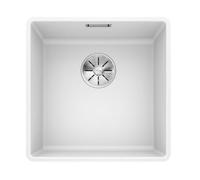 BLANCO SUBLINE 400-F - Évier de Cuisine Affleurant pour Meubles Bas de 50 cm de Large - SILGRANIT - Blanc - 523497
