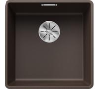 Blanco Évier de cuisine SUBLINE 400-F - Affleurant SILGRANIT pour meuble bas 50 cm Marron
