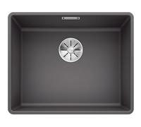 BLANCO SUBLINE 500-F - Évier de Cuisine Affleurant en Granit pour Meubles Bas de 60 cm de Large - SILGRANIT - Gris - 523533