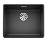 BLANCO SUBLINE 500-F - Évier de Cuisine Affleurant pour Meubles Bas de 60 cm de Large - SILGRANIT - Gris - 523532