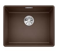 BLANCO SUBLINE 500-F - Évier de Cuisine Affleurant pour Meubles Bas de 60 cm de Large - SILGRANIT - Gris - 523537
