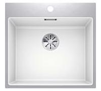 Blanco SUBLINE 500-IF / ASteelFrame évier 524114 54,3x51cm, PuraDur blanc, installation par le haut, sans télécommande de vidange