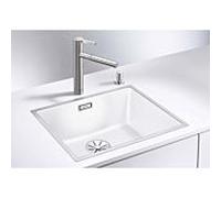 Blanco SUBLINE 500-IF évier SteelFrame 524109 54,3 x 44,3 cm, PuraDur blanc , installation par le haut, avec télécommande à bouton-poussoir