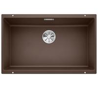 BLANCO SUBLINE 700-U - Évier de Cuisine en Granit pour Meubles Bas de 80 cm de Large - Sous Plan - SILGRANIT - Marron - 523451