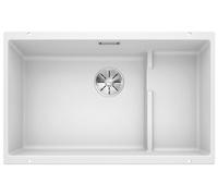 BLANCO SUBLINE 700-U Level - Évier de Cuisine Sous Plan en Granit pour Meubles Bas de 80 cm de Large - SILGRANIT - Blanc - 523456