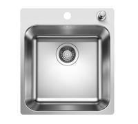 Blanco Supra 400 - Évier, 50x44 cm, avec commande du vidage, inox brossé 526353