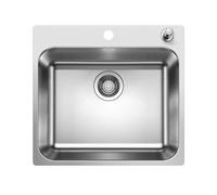 Blanco Supra 500 - Évier 54x50 cm avec commande excentrique, inox brossé 526355