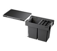 Blanco Poubelle encastrable Flexon II 16 L (2x8 L) divisée pour meuble 30 cm 521467