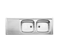 Blanco Top évier 500374 – Acier inoxydable 123,5 x 43,5 cm