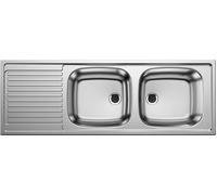 Blanco Top évier 500374 – Acier inoxydable 123,5 x 43,5 cm