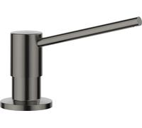 BLANCO Torre Distributeur de Liquide Vaisselle satiné foncé | Compatible avec Tous Les robinets de Cuisine Blanco | Facile à remplir par Le Haut | Rinçage | Distributeur de Savon | Trou de 35 mm