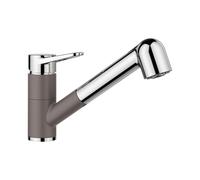Blanco Wega S - Mitigeur d'évier avec douchette extractible, gris/chrome 526983