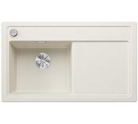 BLANCO Zenar 45 S SILGRANIT Meuble de 45 cm avec bac principal à gauche Montage par le haut Blanc doux Avec commande d'écoulement et sans accessoires