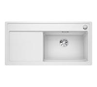 Blanco ZENAR XL 6S-F Évier DampfgarPlus 524085 98.75x49.75cm, PuraDur blanc , droite, avec blanc découper en bois
