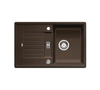 BLANCO ZIA 45 S - Évier Rectangulaire en Inox pour Meubles Bas de 45 cm de Large pour la Cuisine - SILGRANIT - Marron - 515069