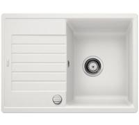 Blanco Évier en granit Zia 45S Compact 68×50cm SILGRANIT Blanc égouttoir raccourci pour meuble 45 cm
