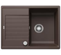 BLANCO ZIA 45 S Compact - Évier Rectangulaire en Granit pour Meubles Bas de 45 cm de Large avec Égouttoir Raccourci - SILGRANIT - Marron - 524720