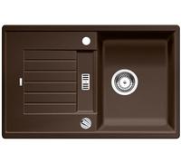 BLANCO ZIA 45 S - Évier Rectangulaire en Inox pour Meubles Bas de 45 cm de Large pour la Cuisine - SILGRANIT - Marron - 515069
