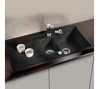 Blanco Zia 6 S évier en granit 100x50 cm noir 526020