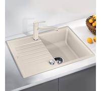 Blanco Zia 45 - Évier en silgranit, 68x50 mm, avec commande excentrique, blanc écru 527196