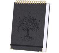 Blank Notebook Sketch Book, A5 Small Sketchbook, 300 Page No Bleed Sketch Pads for Drawing, Leather Hardcover Artist Sketchbook with 100GSM Thick Paper, Spiral Unlined Journal Notebook Black 8.5"x5.5"