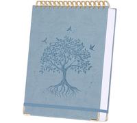 Blank Notebook Sketch Book, A5 Small Sketchbook, 300 Page No Bleed Sketch Pads for Drawing, Leather Hardcover Artist Sketchbook with 100GSM Thick Paper, Spiral Unlined Journal Notebook Blue, 8.5"x5.5"