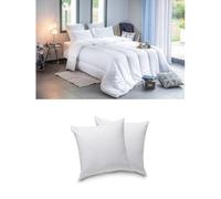 Blanrêve - Couette Mi-Saison Douce et Moelleuse pour 2 Personne 240x220 cm + Lot de 2 Oreillers Confort - Doux et Moelleux - 60x60 cm