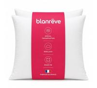 Blanrêve - Lot de 2 Oreillers Moelleux Spécial Transpiration - 60x60 cm - Blanc - Fabriqué en France