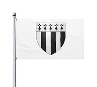 Blason Ville Fr Rennes (Ille-Et-Vilaine) Drapeau 0,9 x 1,5 m Décoration d'extérieur Drapeau Bannière légère maison et fête décoration de jardin 3 x 5 bannière