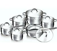 BLAUMANN Batterie de cuisine en acier inoxydable 12 pièces Gourmet Line BL-1410
