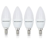 Blaupunkt Ampoule LED E14 - Bougie - Éclairages pour Pièces - 6.8W - Remplacement de 50W - Dépolie - Blanc Naturel 4000K - 680 lumens - Lampe Économe en Énergie et en Coûts - Lot de 4