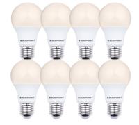 Ampoule LED Blaupunkt Classique A60, culot à vis E27, 12W, remplace ampoule 100W, blanc chaud 2700K, lumière jaune, Intensité non variable, 1260 lumens intérieur, lot de 8