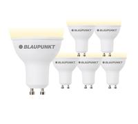 Blaupunkt GU10 Lampe LED PAR16 10W 1050 lumens 2700K Blanc Chaud, Lot de 6