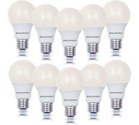 Blaupunkt LED E27 - Classic A60 - 6W - Equivalent to 48W Bulb - 570 Lumens - 2700K Warm White - Energy Saving / Energy Class A+ - Cost Saving - Pack of 10