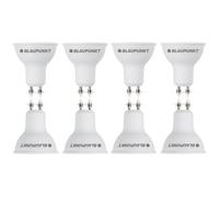 Blaupunkt LED GU10 Spot LED Ampoule, 5W, remplace ampoule 50W, blanc chaud 2700K, lumière jaune, Intensité non variable, 500 lumens, intérieur extérieur, lot de 8