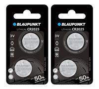 BLAUPUNKT Lot de 2 Packs 2 CR2025 3V Pile bouton Lithium Idéale clés de voiture, montres