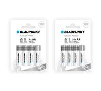 BLAUPUNKT Lot de 2 piles AA alcalines, paquet de 4