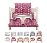 Blausberg Baby - Coussin Set Enduit et essuyable Compatible avec Tripp Trapp de Stokke, matériaux Oeko-TEX Standard 100 - Happy Star Rouge