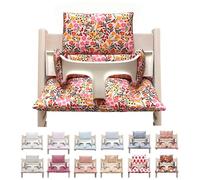 Blausberg Baby - Revêtu - Lot de 2 coussins d'assise de qualité supérieure pour chaise haute Tripp Trapp Stokke - 2 pièces - Happy Flower