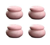 Blausky 1 pot en céramique avec couvercle, polyvalent, petit bocal, sucrier, mini boîte à café pour le stockage et le remplissage pour gloss à lèvres, café, sucre, thé, épices, rose, 3,3 x 2,3 cm