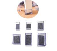 Blausky Lot de 20 capuchons de protection en silicone transparent avec patins en feutre - Résistants à l'usure - 20 x 40 mm