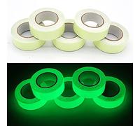 Blausky Lot de 5 rouleaux de ruban adhésif fluorescent - Ruban d'avertissement lumineux - Ruban de marquage autocollant pour escaliers, échelles, sols glissants, intérieur et extérieur - Vert - 3 cm x