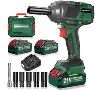 blayram 1000Nm Cle a Choc Sans Fil Brushless Compatible avec Makita 18V Batteries, 1/2 pouce Boulonneuse a Choc avec 2x4.0Ah Batterie Choc avec 5 Douilles pour Voiture Maison