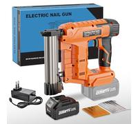 blayram Agrafeuse électrique 2 en 1 Cloueuse Electrique Sans Fil avec 1 batterie de 4,0 Ah, 800 clous et 800 agrafes pour le bois, le bricolage et le rembourrage