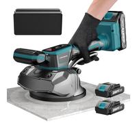 blayram Machine Vibrante Carrelage, machine de nivellement de coupe carrelage electrique With 2 Batteries, ventouse réglable à 8 vitesses avec affichage numérique, pour carrelage, sol, mur
