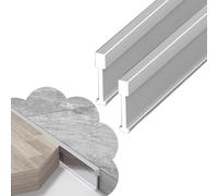 Blazea Barre Seuil Profilé de Transition Extra-Fin pour Carrelage, Bandeau de Séparation Plat en T de 2,9 mm de Large, 2 Accessoires Décoratifs de Seuil(Silver)