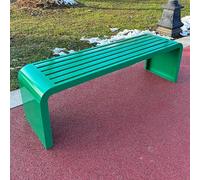 BLCKTIGR Banc Métallique Extérieur avec Cadre en Fer coloré, Banc de Parc Acier résistant à la Rouille, Assise terrasse Tout Temps pour Usage Public et privé(Green,120 * 45 * 40cm/47.3 * 18 * 16in)